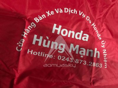 Áo mưa vải dù in logo Honda