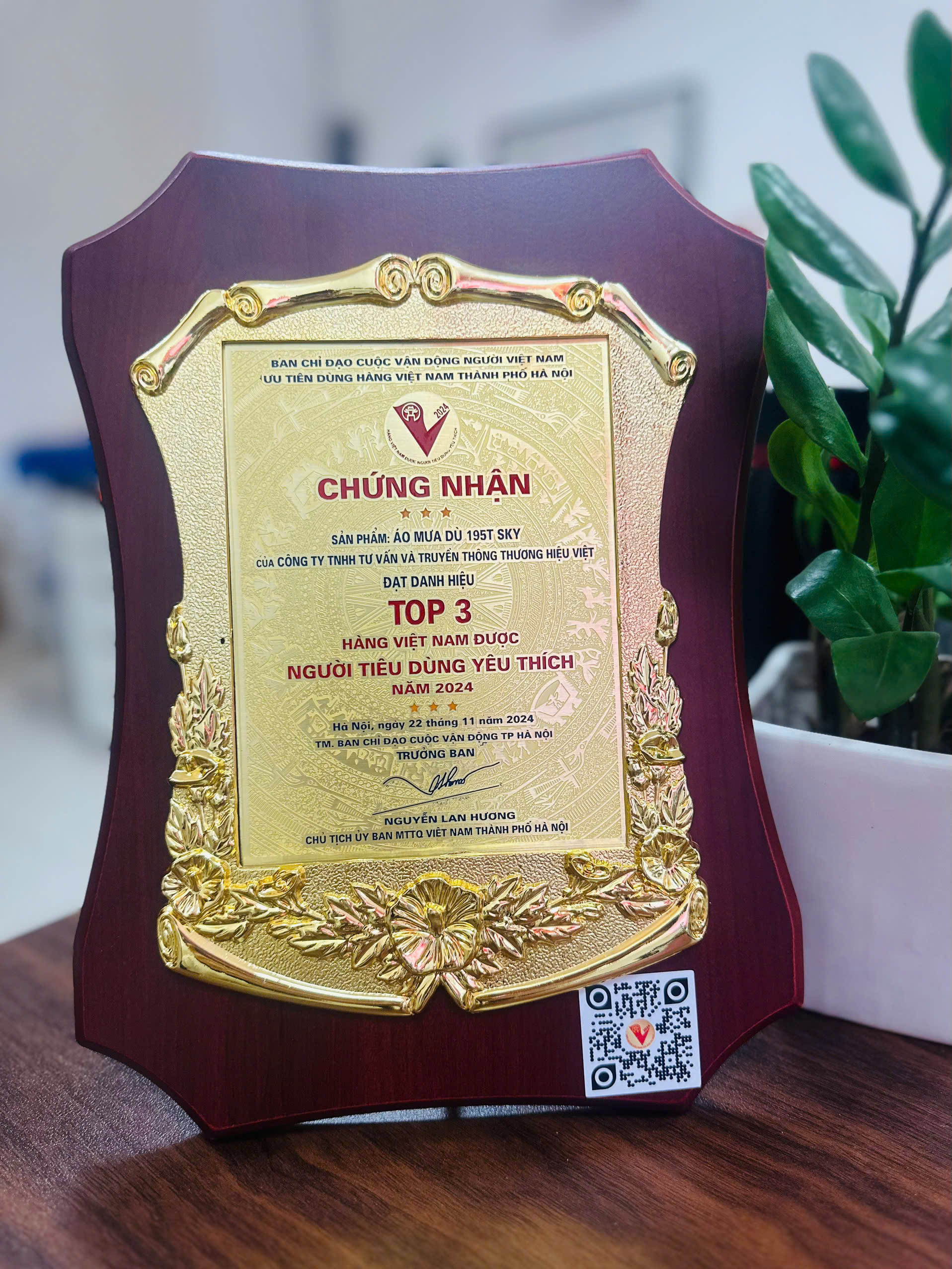 Áo mưa SKY được bình chọn là 1 trong 150 sản phẩm hàng Việt được người tiêu dùng yêu thích năm 2024